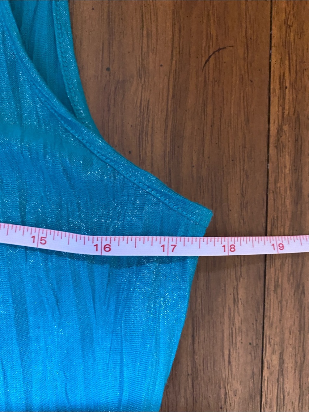 Chico's Shiny Turquoise Ruffle-Front Tank Size Medium - Picture 5 of 7